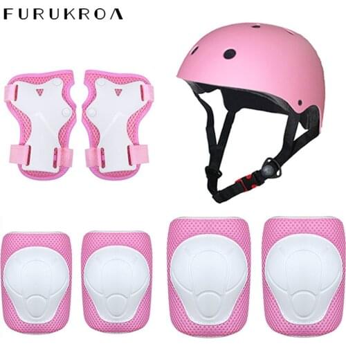 7PCS Elbow Knee Pads Children Outdoor Sports Protection Skating Cycling Safety Protector Protective Safe Guard Support X468B