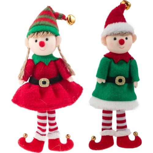 New Year 2022 Kids Gift Christmas Elf Doll Xmas Tree Decor Angel Pendant Navidad 2021 Adornos De Navidad Christmas Home Decor