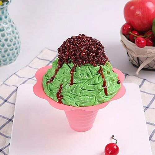 Ice-Cream Cups Disposable Food Grade Plastics Dessert Bowl Flower Shape Fruit Water Ice Holders Take-out Yoghourt Packing Tools
