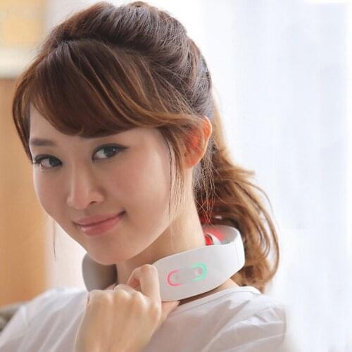 Cervical Traction Massage Pulse Electric Back and Neck Pulse Massager with Voice Heating Health Care and Relaxation Broadcast