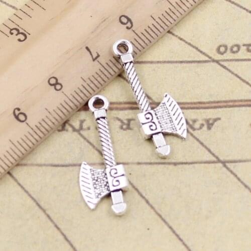 20pcs Charms Ax Tomahawk 27x20mm Tibetan Silver Color Pendants Antique Jewelry Making DIY Handmade Craft