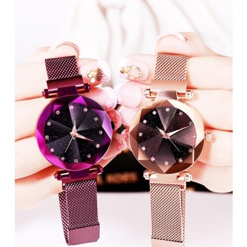 Dropshipping Fashion Luxury Brand Watch Women Ladies Watch Flash Star Montre Femme Round Dial Gifts Wrist Watches Women Clock