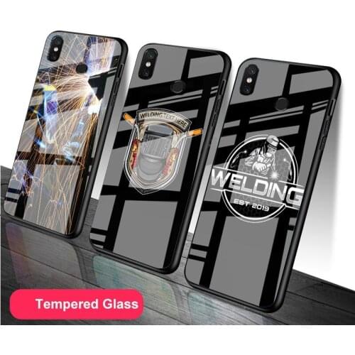 Welder Welding Hot Metal Worker Solderin DIY Tempered Glass Phone Case for Redmi 7A 8 9 NOTE 9 8 7 6 Pro Luxury printed cover