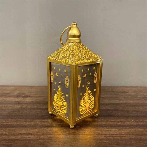 Lights Ramadan Lantern Led Hanging Lanterns Decoration For Home Scene Gifts Handicraft Ornaments Islam Muslim Party Eid Mubarak