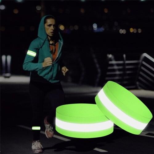 1 Pair Reflective Bands Reflector Running Gear - Adjustable Reflective Armband Arm Wrist Ankle Leg Band Safety Reflector Straps