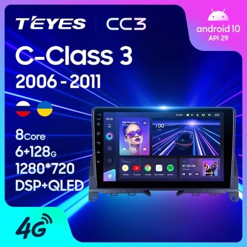 TEYES CC3 For Mercedes Benz C Class 3 W204 S204 2006 - 2011 Car Radio Multimedia Video Player Navigation stereo GPS Android 10 No 2din 2 din dvd