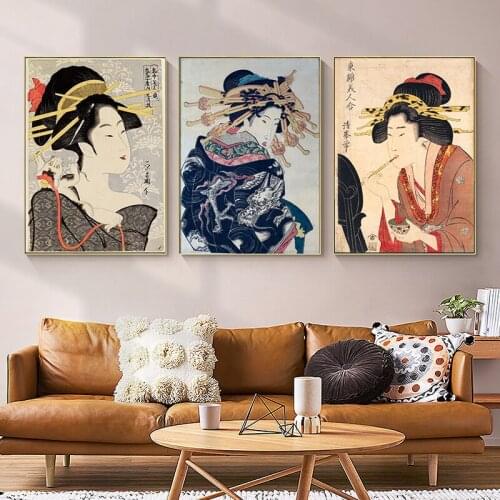 Vintage Japanese Ukiyoe HD Pictures Canvas Painting Posters And Prints For Japanese Izakaya Wall Art Home Decor Cuadros