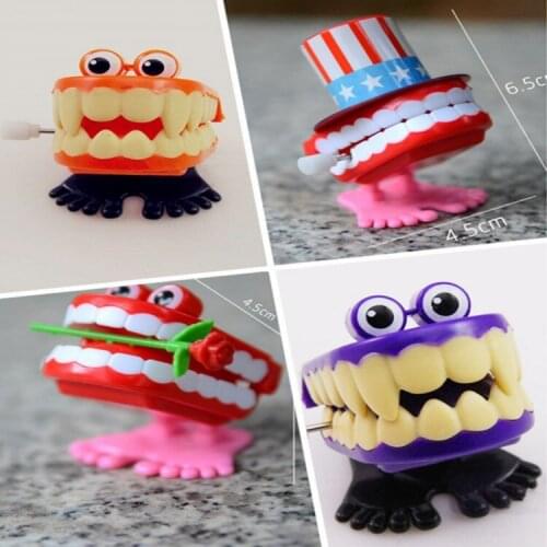 1pc Creative Dental Gift On The Chain Jumped Four Paragraph Teeth Toys Jump Teeth Chain For Kid Juguetes Color Random