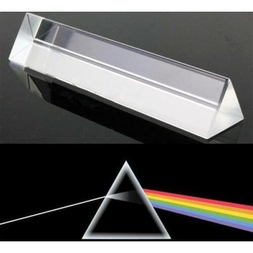 1pcs triangular prism K9 optical prism glass physics teaching refraction spectrum rainbow student supplies