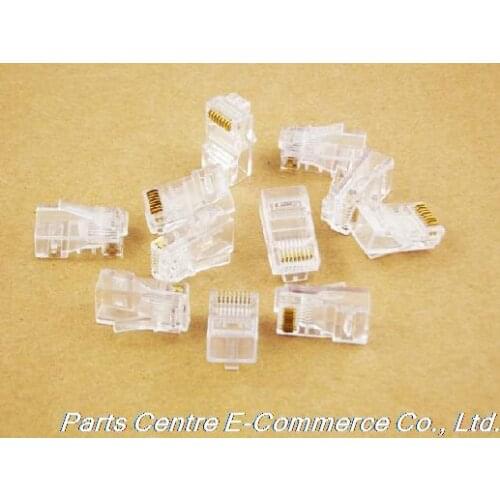 100 pcs High quality! rj45 RJ-45 networking NETWORK MODULER plug/crystal head for Cat5e/Cat6 8p8c