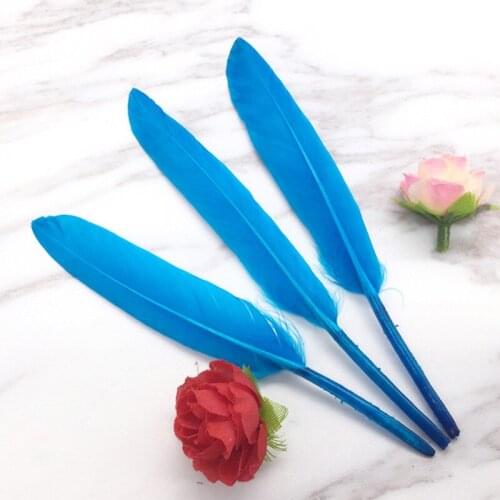 1000Pcs Sky Blue Goose Feathers 10-15cm For DIY Crafts Wedding Dreamcather Earring Show Decoration Plume Headdress Accessories