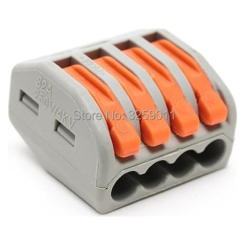 20PCS PCT-214 222-414 Compact Splicing Connector Push Fit Reuseable Cable 4 Wire Universal Electrical Connectors