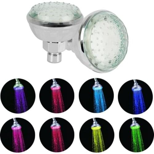 ABS Bathing 7 Color LED Romantic Light Auto Change Home Bathroom Shower Head Fantasy Rainfall Multicolor change automatically