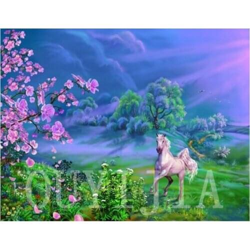 OUYIJIA 5d DIY Diamond Painting Animal Horse Full Square Round Rhinestone Embroidery Cross Stitch Craft Tool Set