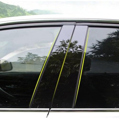 Auto Carbon Fiber Window B Pillar Protection Strip Trim Sticker For Passat B7 2011-2018 B8 2019-2021 Exterior Car Accessories
