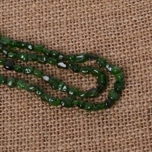Beadia 5-8mm Natural ChipStone Diopside Loose Chip Beads Strand 15" Jewelry making bracelet & necklace