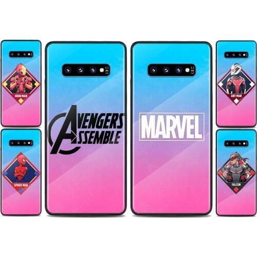 Tempered Glass Cover Avengers superhero For Samsung Galaxy S20 FE S10e S10 S9 S8 Ultra Plus Lite Plus Phone Case