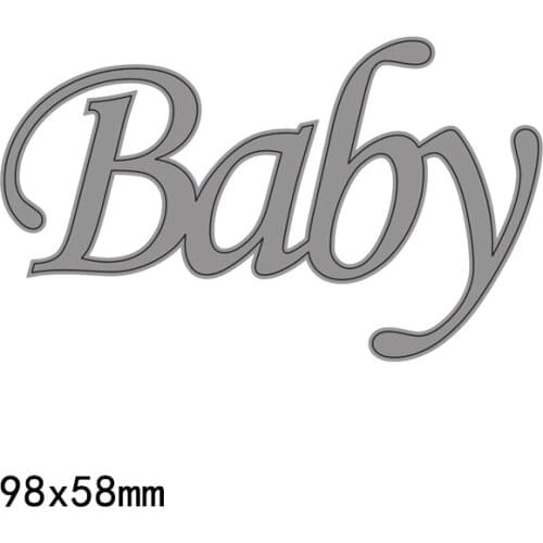 Baby Metal Cutting English Letters Dies Cut for DIY Scrapbook Embossing Paper Craft Stamps and Dies Stencil Frame