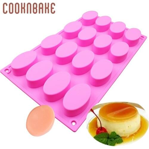 COOKNBAKE Silicone Mold handmade soap form Oval shape chocolate jelly pudding mold Cake decorating Mould cake baking bake tools
