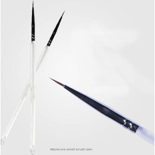 2pcs/Lot Fine Hand Painted Hook Line Pen Round Tip Watercolor Drawing Brush Pen Manicure Nail Art Tool