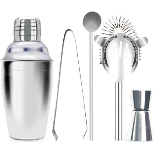 350ML 550ML 750ML Stainless Steel Cocktail Shaker Mixer Wine Martini Shaker For Drinking Boston Style Shaker Party Bar Tools