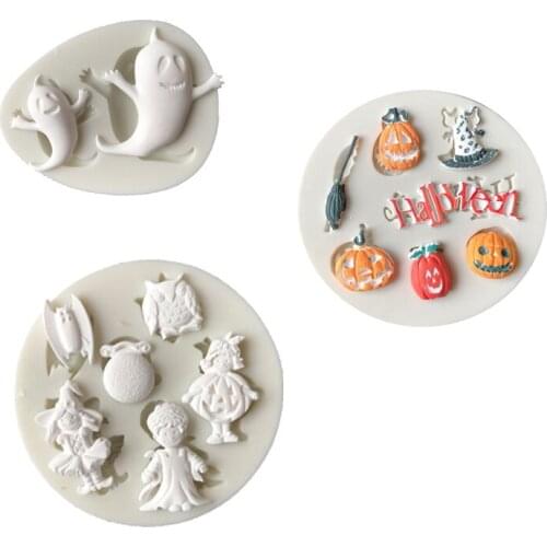 Beautiful Halloween Pumpkin Shape Fondant Silicone Mold Chocolate Cake Decorating Mold