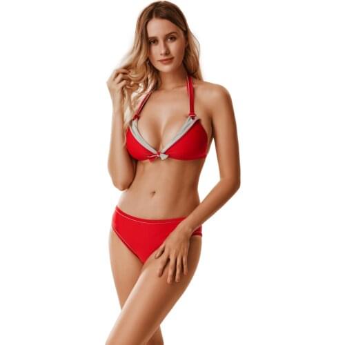 Red Bikini 2020 Woman Sexy Brazilian Beach Bottoms Woman Micro Bikini Set With Bowknot Swimsuit Swimming Trunks For Girls
