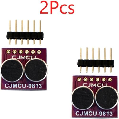 2Pcs CJMCU-9813 MAX9813H Fixed Gain Integrated Bias Microphone Amplifier Module Mic Breakout Board with Pins RCmall