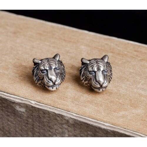 Fashion Men Womens Tiger Stud Earrings Personality Punk Animal Earrings Bar Party Gothic Earrings Hip Hop Jewelry Accessories