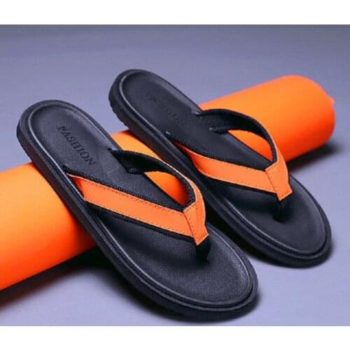 ZEEKSON Flip-flops Mens Trendy Outer Wear Summer Non-slip Outdoor Clip Feet 2020 New Sandals Personality Outdoor Slippers Men