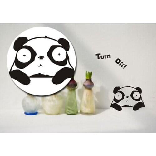 Turn or off Cartoon Bear Switch Stickers Cute Wall Stickers Switch Cover Protected Stickers Home Decoration funny wall decal +B