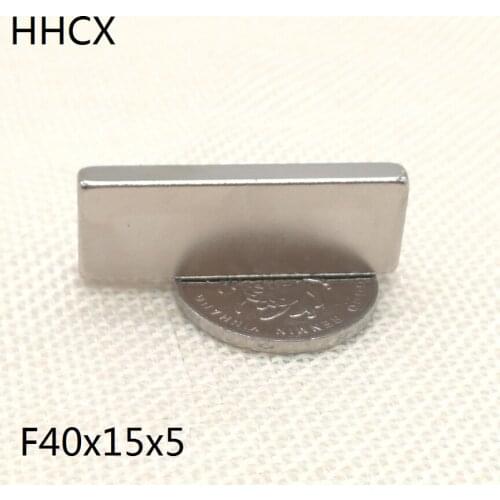 2pcs/lot F 40x15x5 N38 Strong Square NdFeB Rare Earth Magnet 40*15*5 Neodymium Magnets for moto
