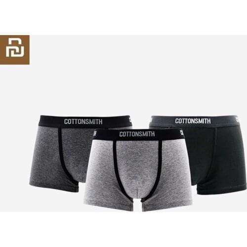 Youpin COTTONSM 3pcs men underwear Miniature windows dry briefs Soft High Stretch Shorts Breathable Cotton Panties