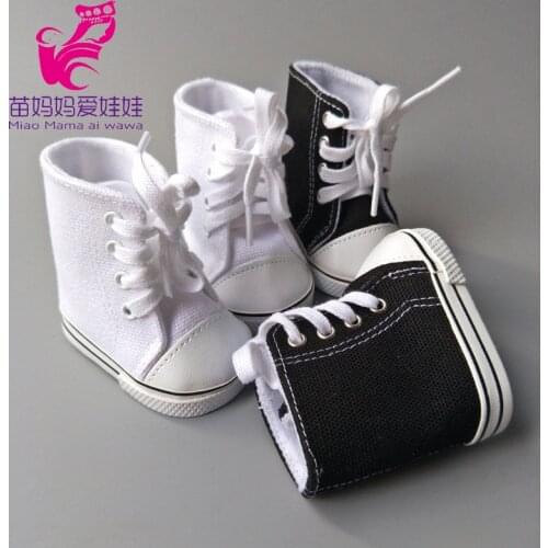 7cm Doll shoes canvas boots Fit for 43cm baby Doll Reborn Baby Dolls shoes 18 inch doll high canvas boots