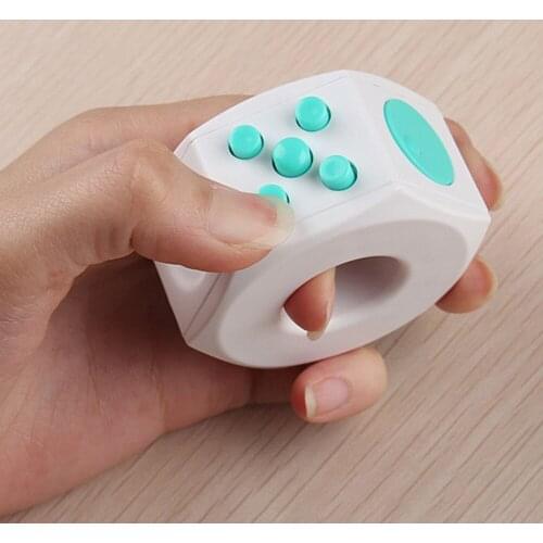 Plastic Stress Relief Press Vent Toy Autism Decompression Toy Fidget Ring Creative Leisure Toys Keychain Simple Anti Anxiety Toy