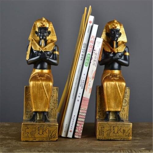Ancient Egypt Pharaoh Retro Sculpture Resin Bookend Decoration Fashion Office Desktop Decoration Living Room Ornaments x1957