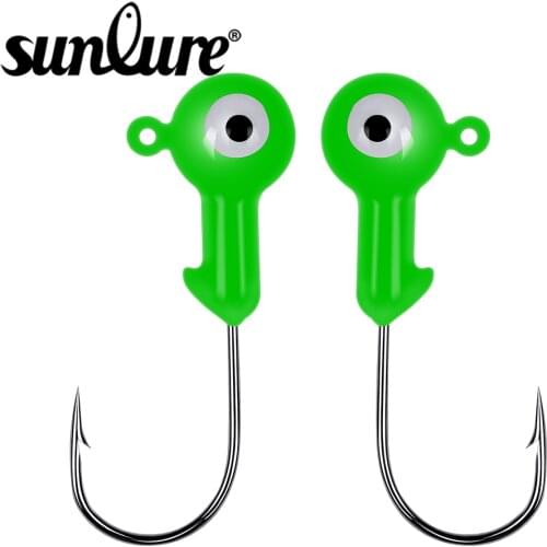 100pcs/lot Jig Big Hooks Lead Round Head Fishing Lures JIGS HOOKS 1G-2G-4G-5G-7G-10G Fishing Hook 5 Colors Fishhook