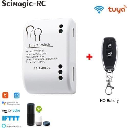Multi-piece Tuya WiFi (Smart Relay + Remote control) Two-Piece Smart Life APP WiFi Wireless Smart Circuit Breaker Alexa Google