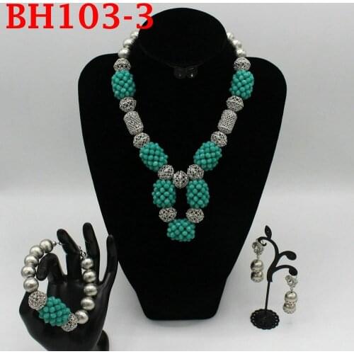 Bridal Gift Nigerian Wedding African Beads Jewelry Set Fashion Dubai Gold Crystal Jewelry Set Costume Design BH103-1