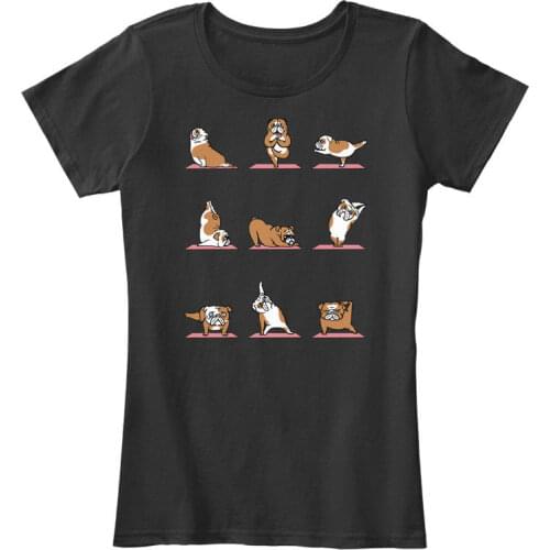 Yoga Top English Bulldog MenS Premium New 8 Colors Round Neck Summer Cotton Fitness Clothing Movie T Shirt