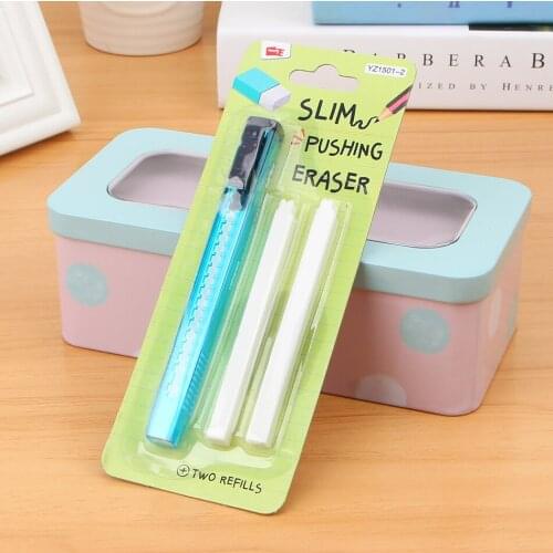 1 Set Scalable Refills Knife w53 Set Have Two Refills School Creative Stationery Creative w45 School Cute Writing Eraser