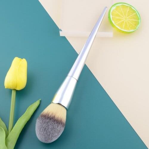 1piece Makeup brushes Powder Contour Make up brush Powder blush brush Silver handle face beauty tools IT