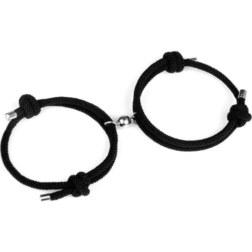 2pcs/set Paired Bracelet For Lovers Attract Magnet Creative Personality Couple Bracelet Men and Women Charm Jewelry Lover Gift