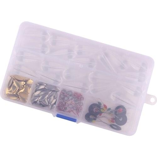 206pcs Fishing Accessories Tackle Box With Spoon Sbirolino Floats Hook Rings