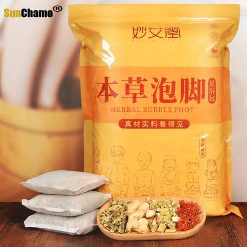 30pcs Foot SPA Massager Bath Powder Wormwood Ginger Feet Soaking Bathing Herbal Detoxification Anti Edema Dysmenorrhea Insomnia