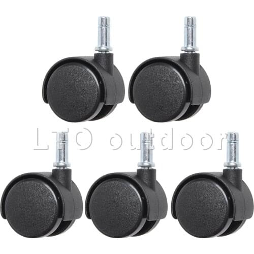 5PCS Nylon Material Stick Caster Furniture Universal Caster Sofa Wheel Office Rotary Caster No Brake Furniture Accessories