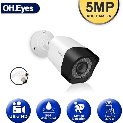 OH.eyes 5MP AHD Security Camera indoor Outdoor Waterproof IR Cut infrared Night Vision Bullet CCTV Analog Surveillance Camera