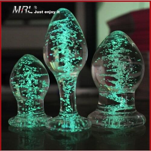 Lighted Crystal Glass Anal Plug Sex Toys For Woman Dildo The Penis For Sex And Anal No Vibrator Anal Butt Plug For Man Woman Gay