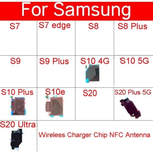 Wireless Charging Panel Coil Chip NFC Flex Cable For Samsung S7 S8 S9 S10e S20 Edge Plus 4G 5G Ultra Antenna Charger Board Parts