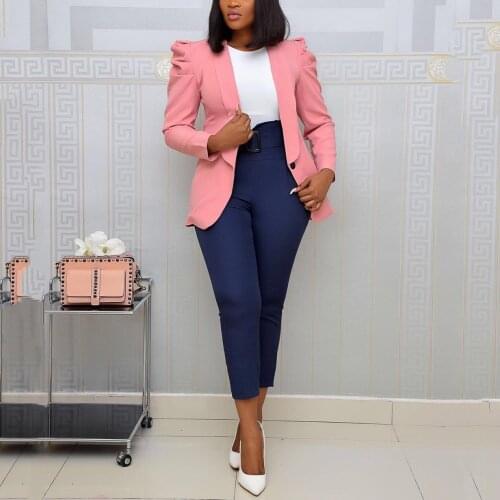 Autumn New Office Lady Blazer Fashion Solid Single Button Full Sleeve Elegant Formal Business Work Top Outwears Temperament Hot